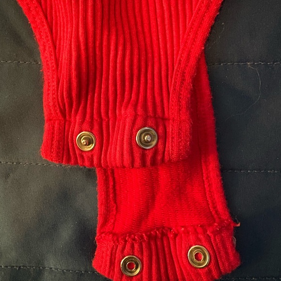 Red Ribbed Kids One Piece - Picture 3 of 5